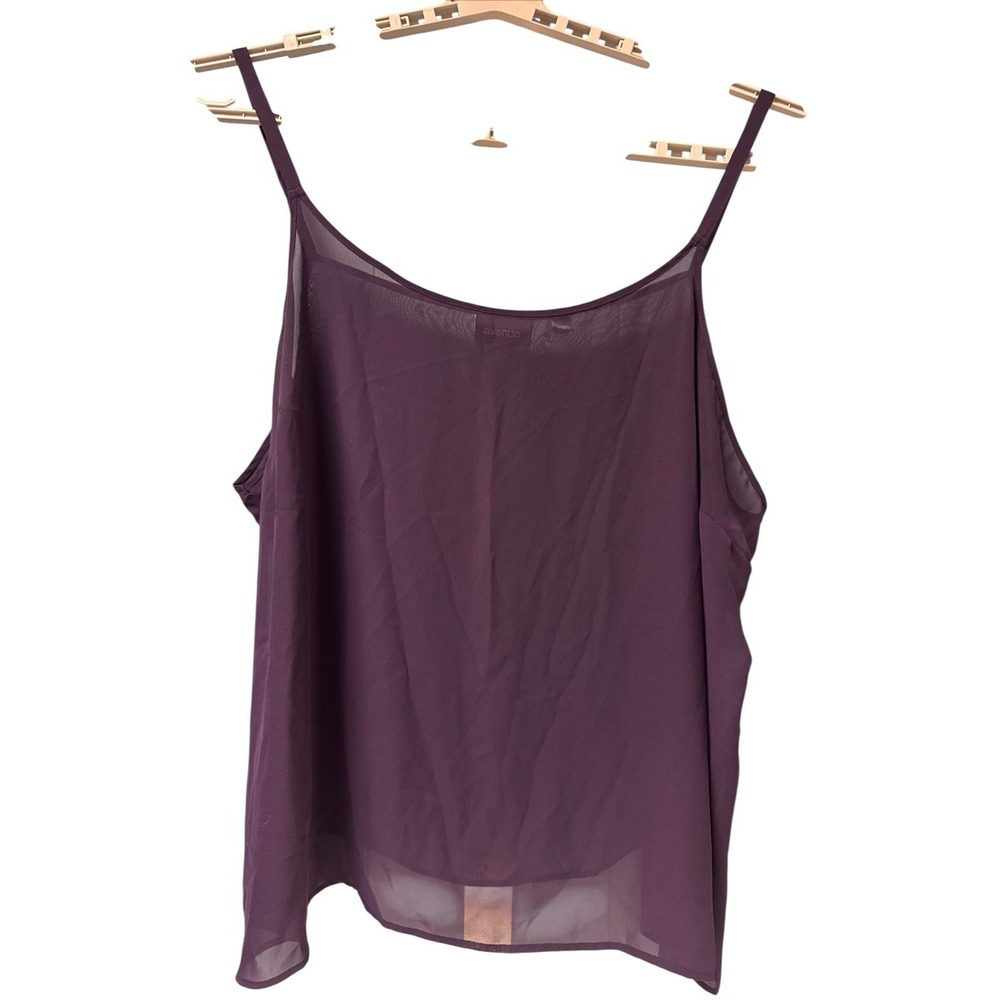Women's‎ Avenue Sheer Camisole Cami Top Plus Size 30/32 Plum Purple